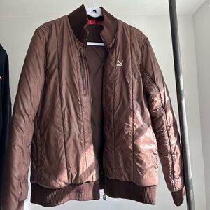PUMA Brown Bomber Jacket – Classic Streetwear Style